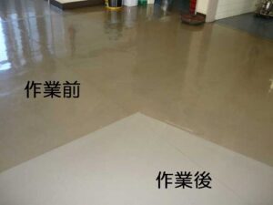 立川医療施設　床面剥離清掃