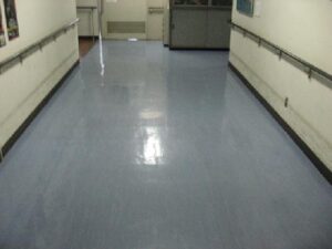 東京都　千代田区　公共施設　床面洗浄