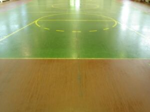 東京都　大田区　公共施設　フローリング洗浄