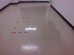 昭島市　宿泊施設バックヤードの床面洗浄