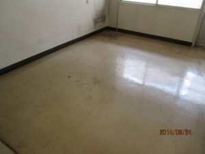 病室床面　定期洗浄