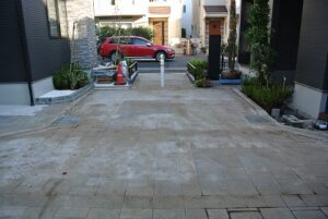 東京都世田谷区道路インターロッキング　サーフェースクリーナーによる洗浄